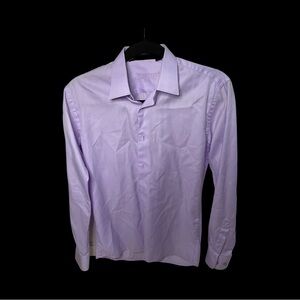 Boys slim Fit Ragazzo Button down dress shirt Lavender size 16R